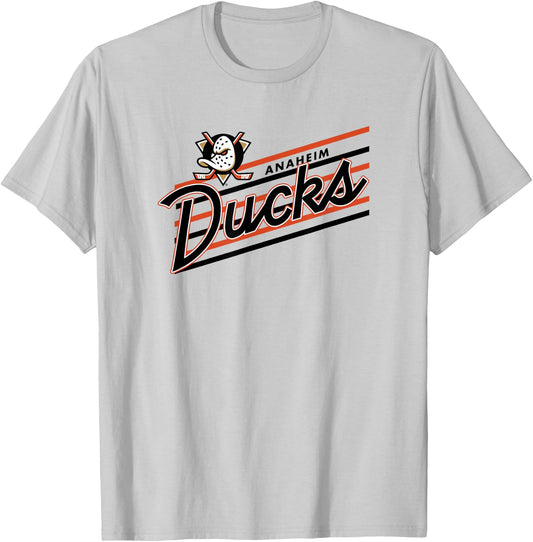 Anaheim Ducks Retro Performer Gray NHL Officially Licensed T-Shirt - T-Shirt | Ash