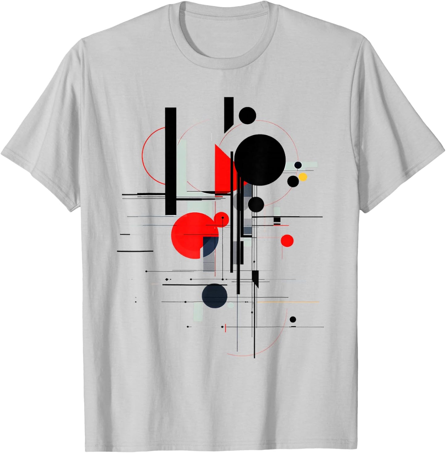 Abstract Art Pattern Painting Geometric Art Work , white, S T-Shirt - T-Shirt | Ash