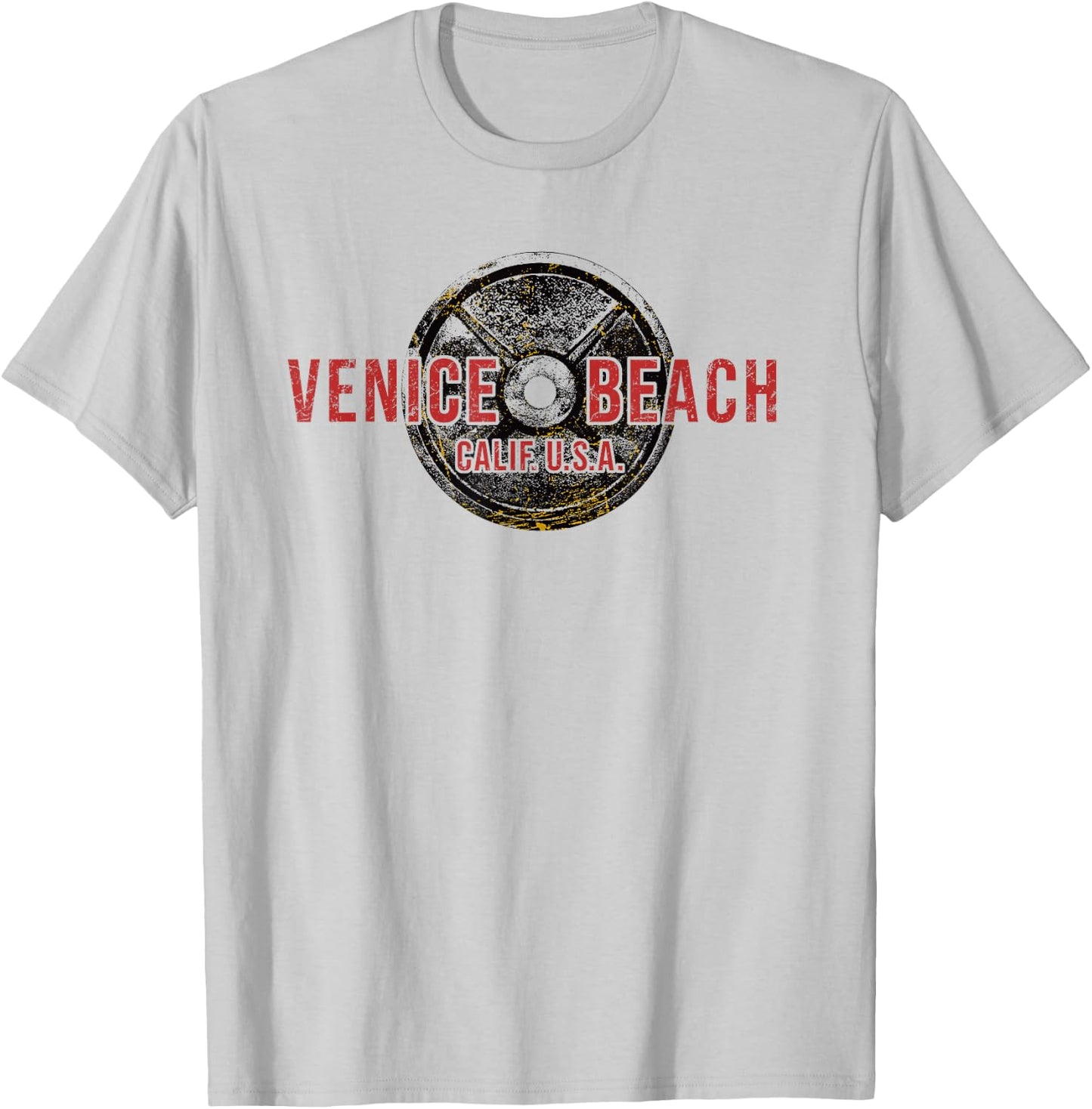 Bodybuilding Venice Beach California Weightlifting Gym T-Shirt - T-Shirt | Ash
