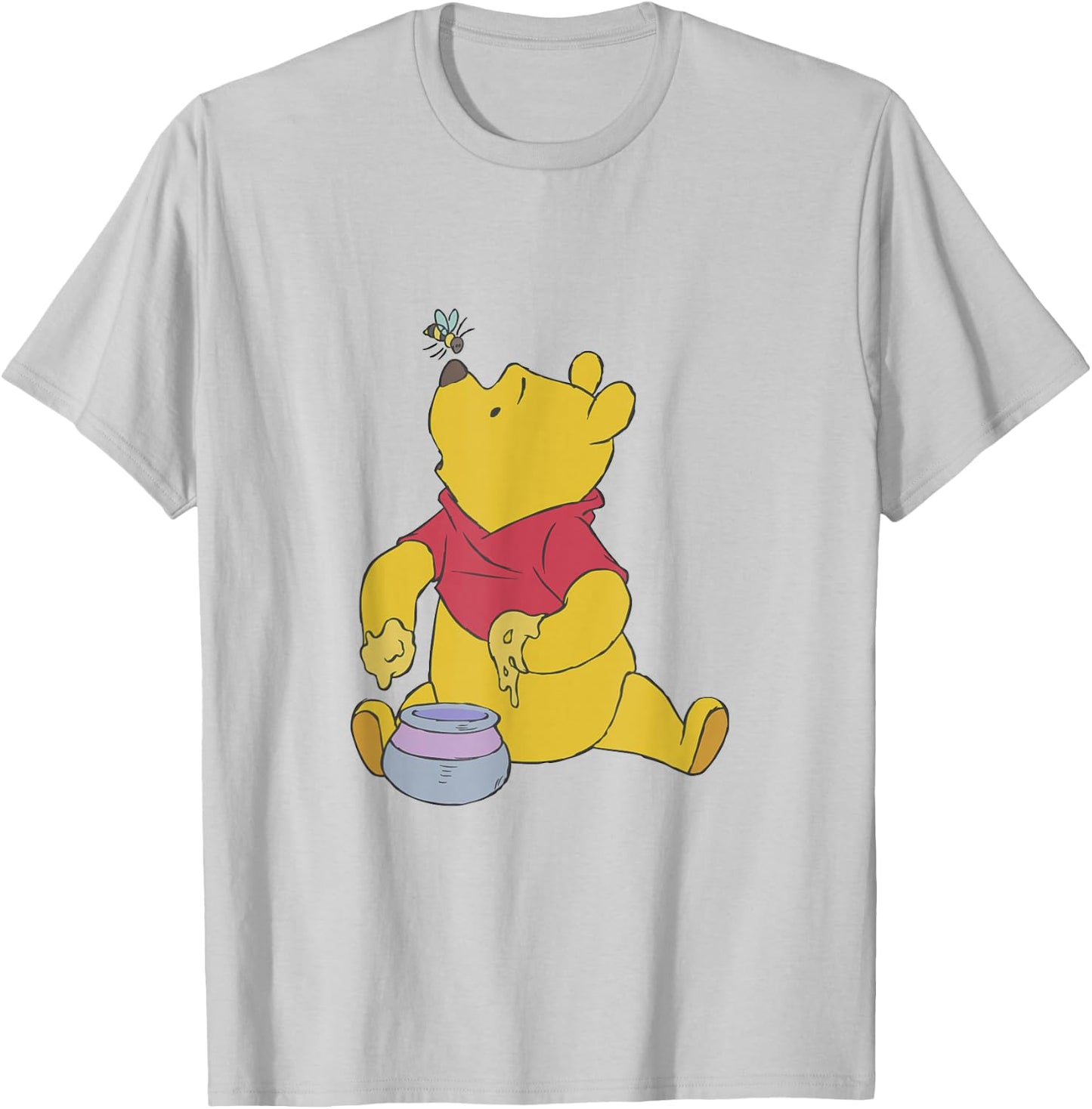 Disney Winnie The Pooh Honey Meeting Mrs. Bee Cute Logo T-Shirt - T-Shirt | Ash