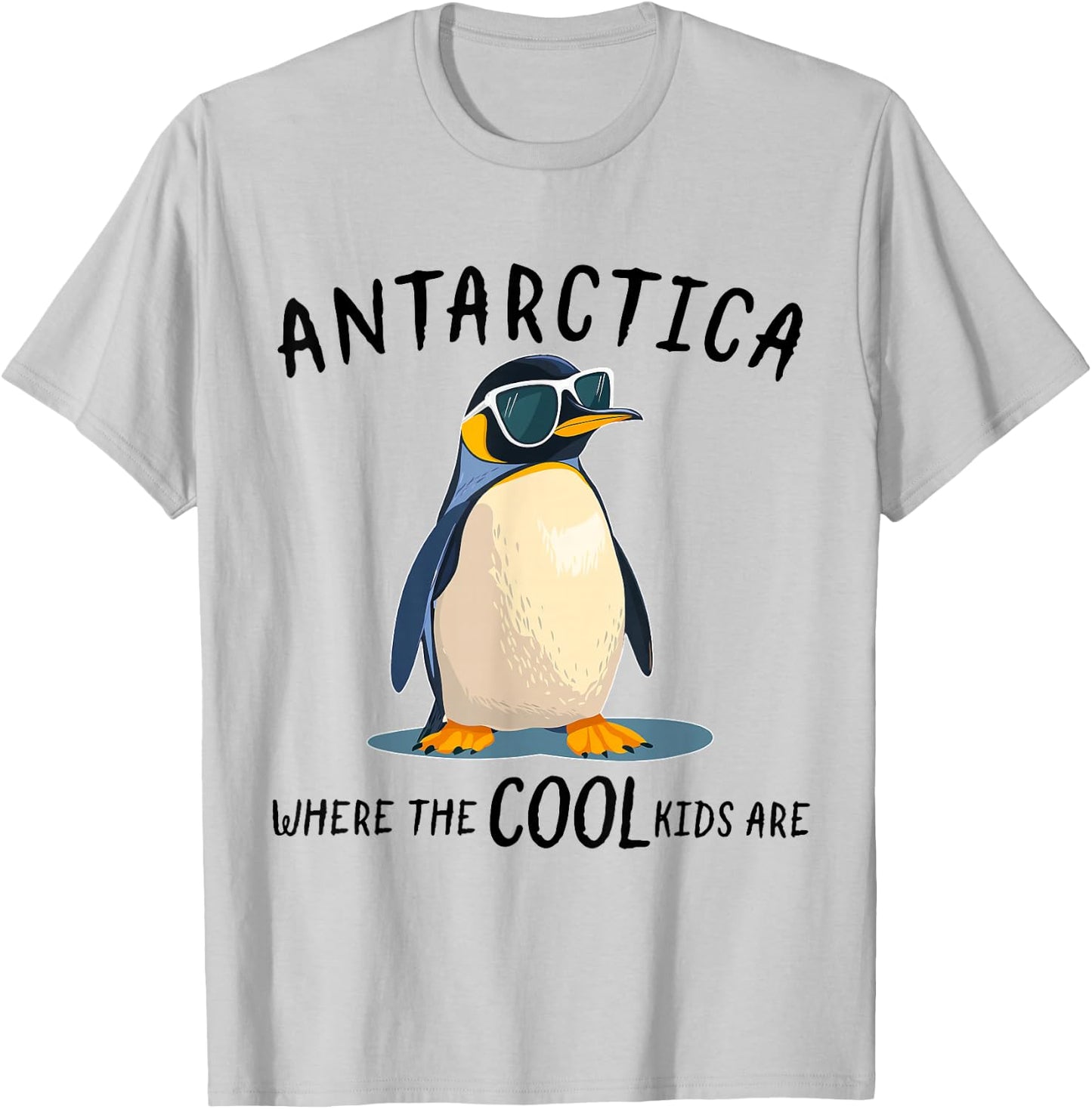 Funny Antarctica Cool Kids Penguin Souvenir T-Shirt - T-Shirt | Ash