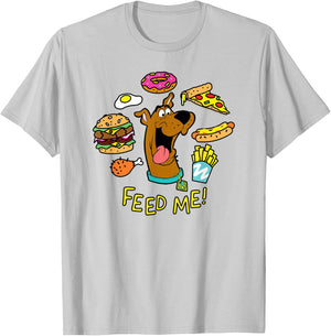 Scooby Doo Feed Me T-Shirt - T-Shirt | Ash
