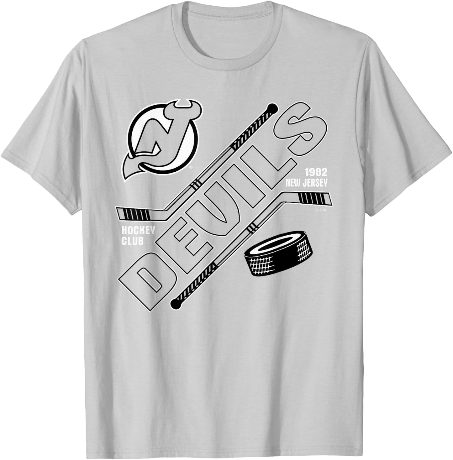 New Jersey Devils Force Red Officially Licensed T-Shirt - T-Shirt | Ash