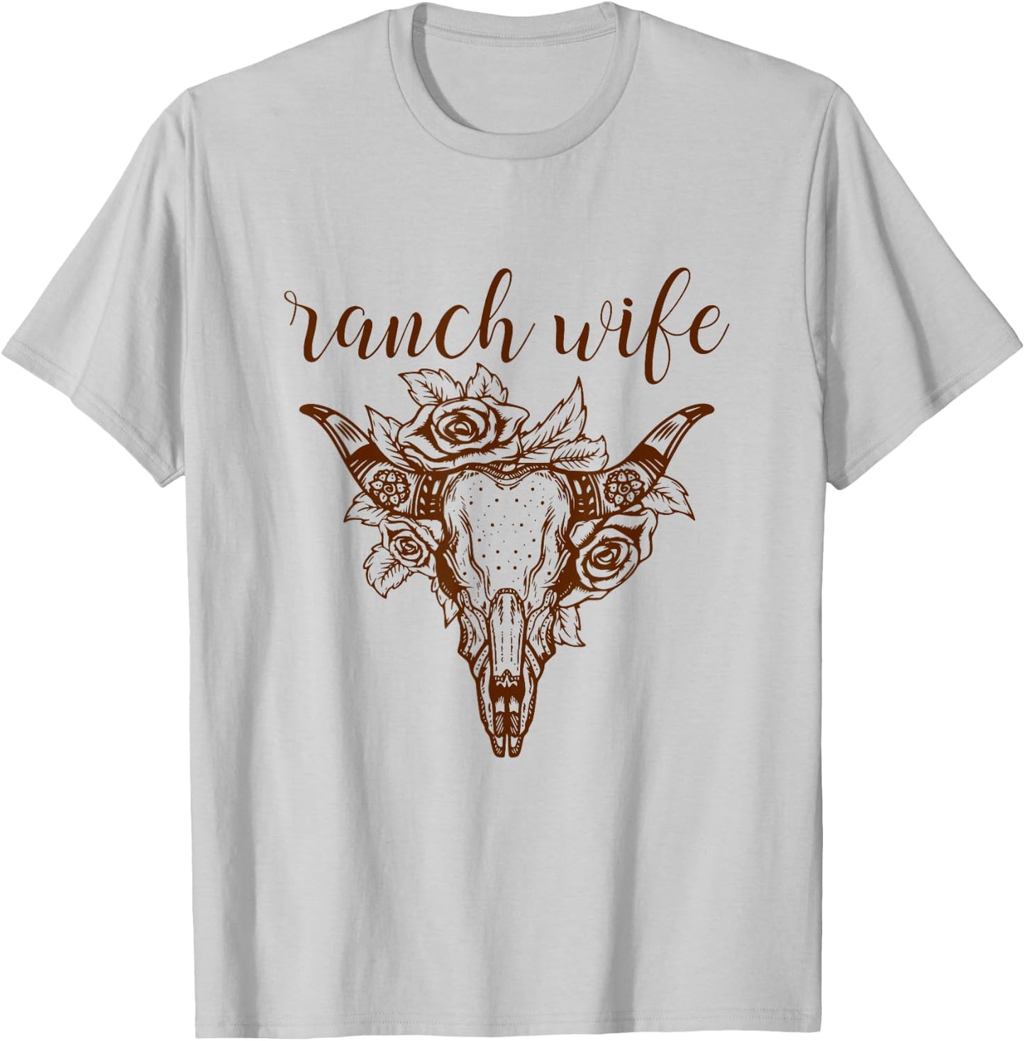 Ranch Wife Country Mama Tried Rodeo Music Outlaw Hippie Barn T-Shirt - T-Shirt | Ash