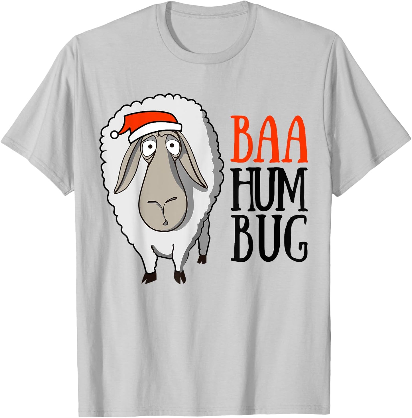 Funny Bah Humbug Sheep Christmas Gift Baa Humbug T-Shirt - T-Shirt | Ash