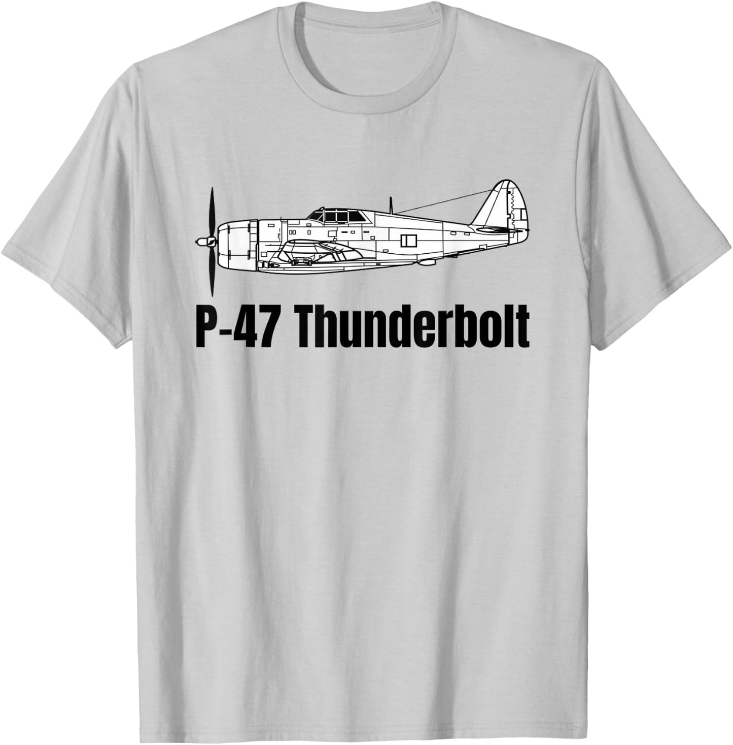 P-47 Thunderbolt Military Vintage Aircraft WWII / WW2 T-Shirt - T-Shirt | Ash