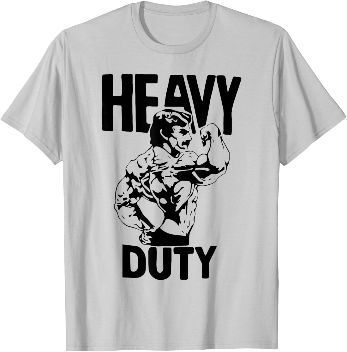 Heavy Duty Lift Heavy Get Big Weightlifting Love Gym Fitness , white T-Shirt - T-Shirt | Ash