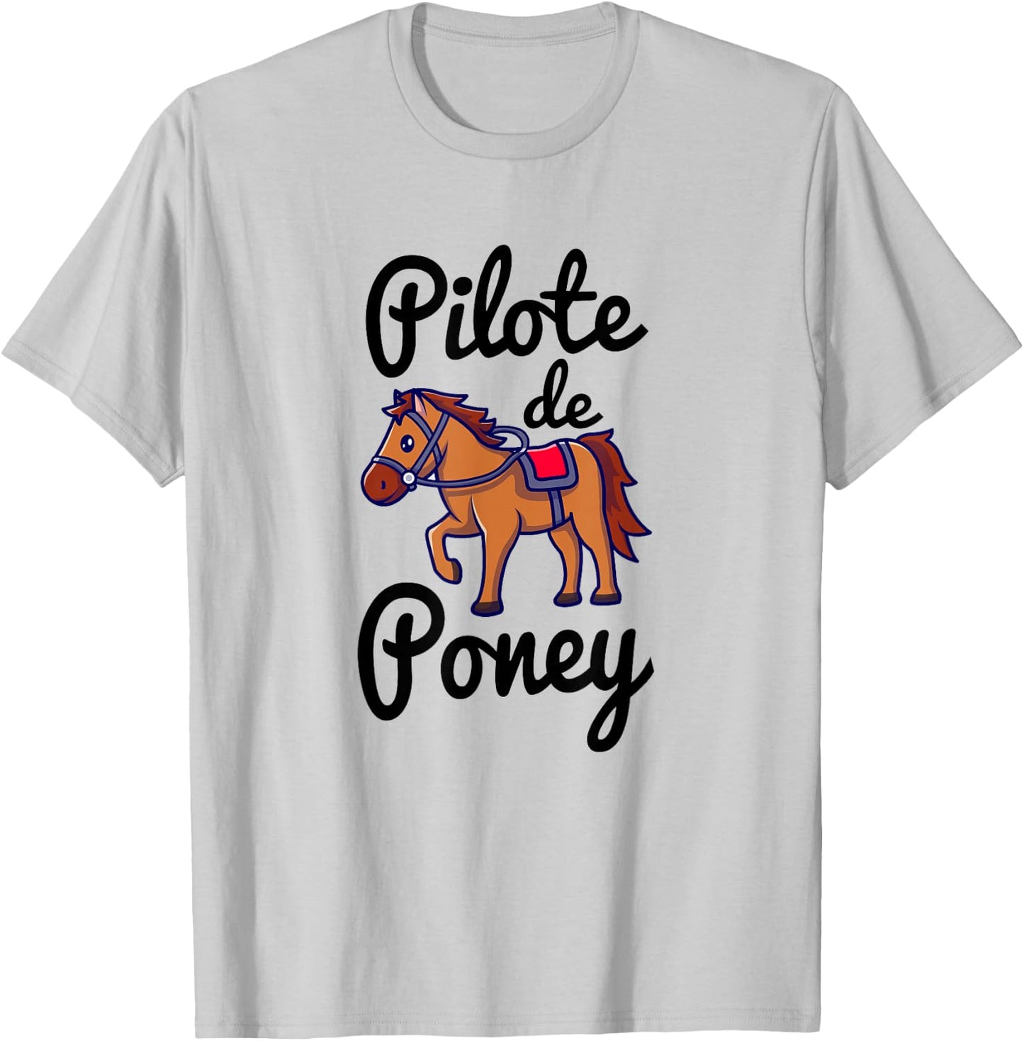 Pony Pilot T Shirt Riding Horse T-Shirt - T-Shirt | Ash