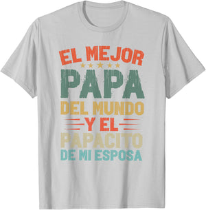 Dia Del Padre Camiseta para Un Papa En Espanol Regalo Papi T-Shirt - T-Shirt | Ash