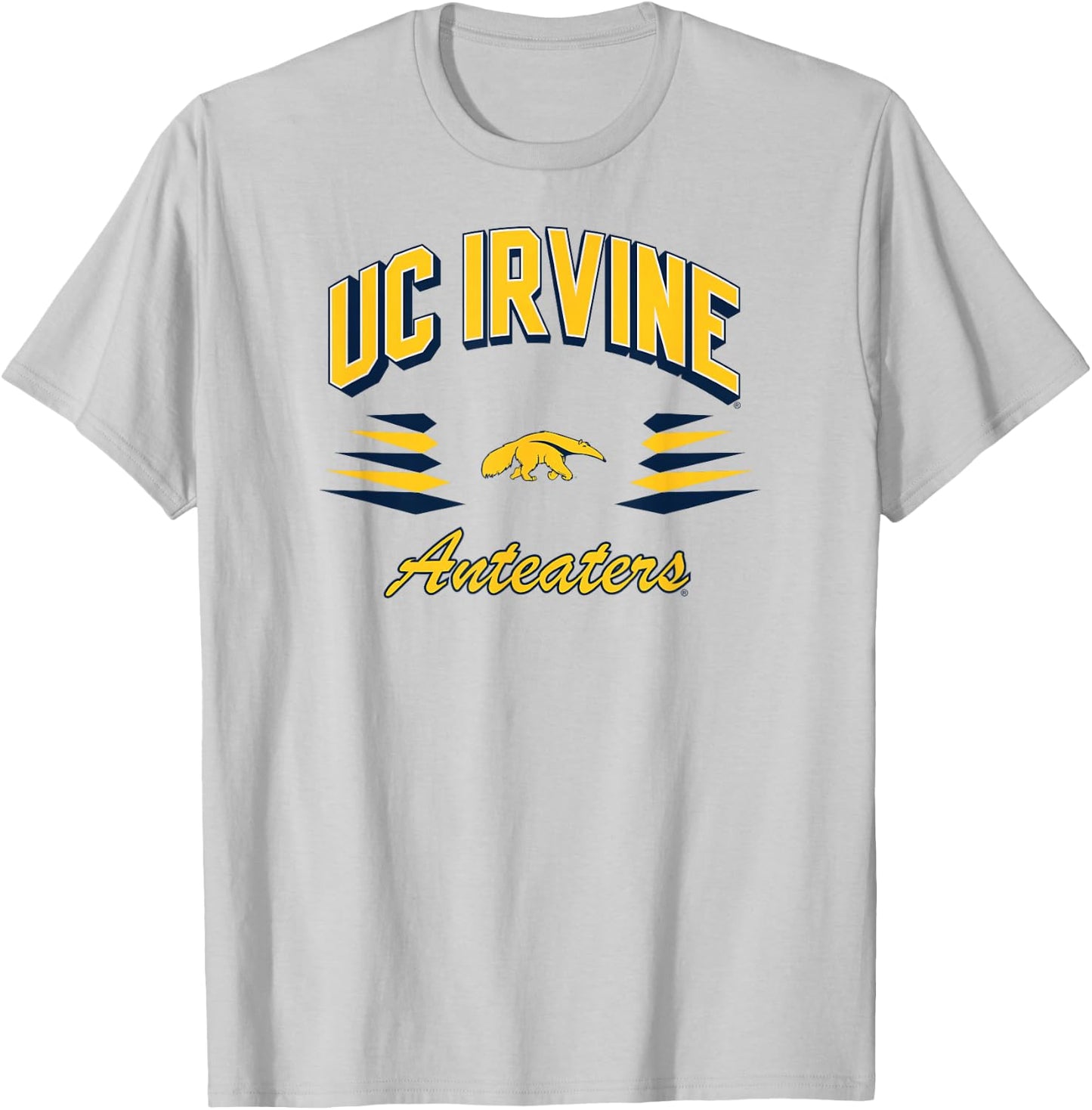 Cal Irvine Anteaters Retro Diamond Gray Officially Licensed T-Shirt - T-Shirt | Ash