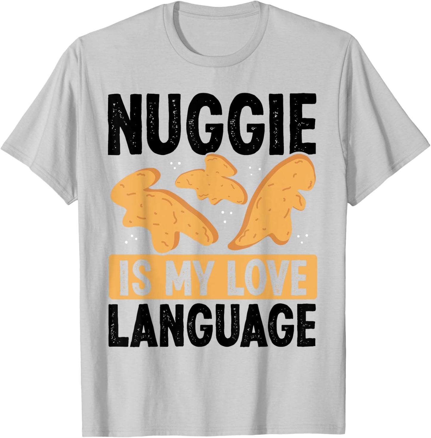 Dino Nuggets Dino Nugget Lover Keychain Chicken Nugget T-Shirt - T-Shirt | Ash