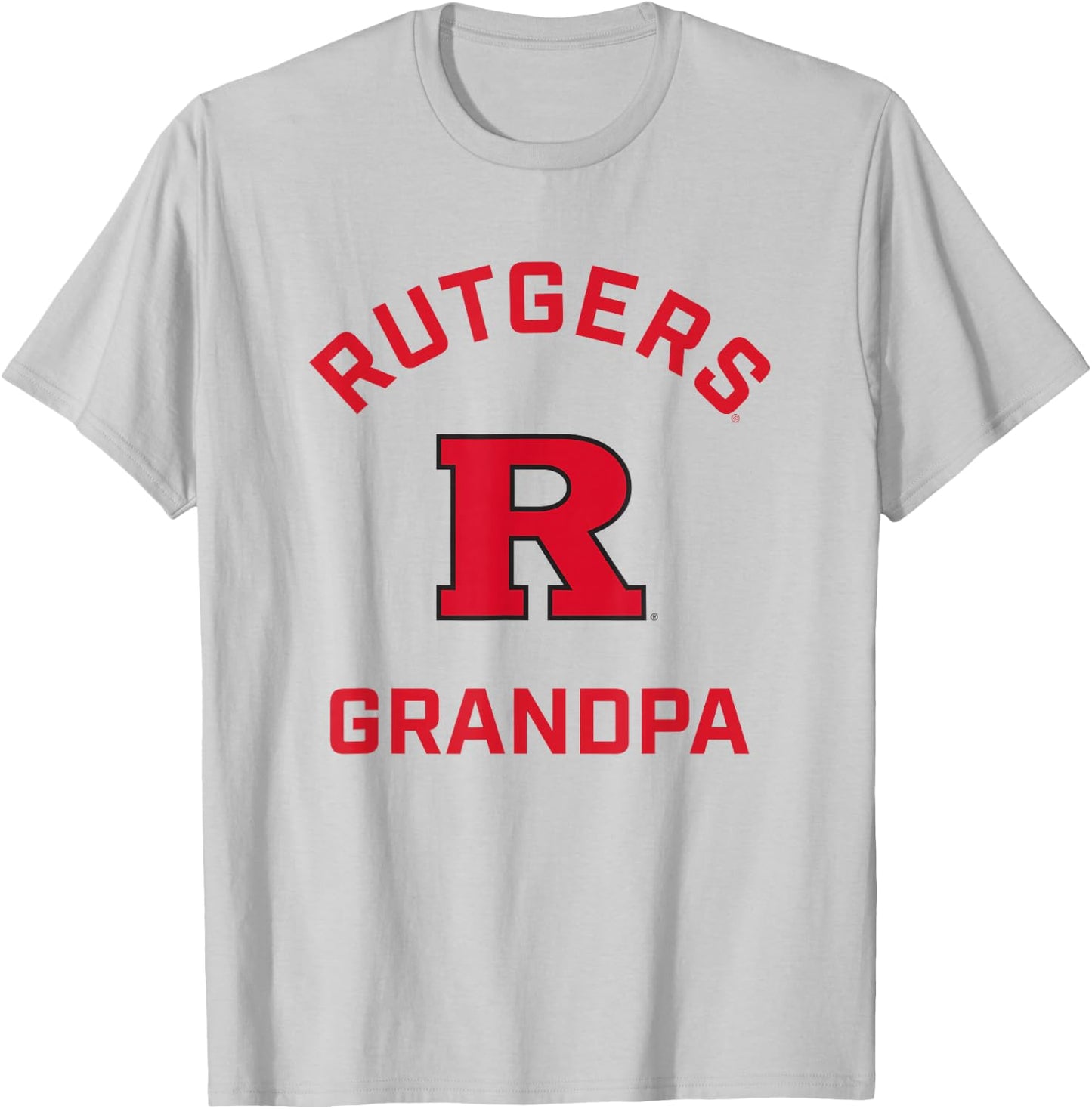 Rutgers University Scarlet Knights Arched Grandpa T-Shirt - T-Shirt | Ash