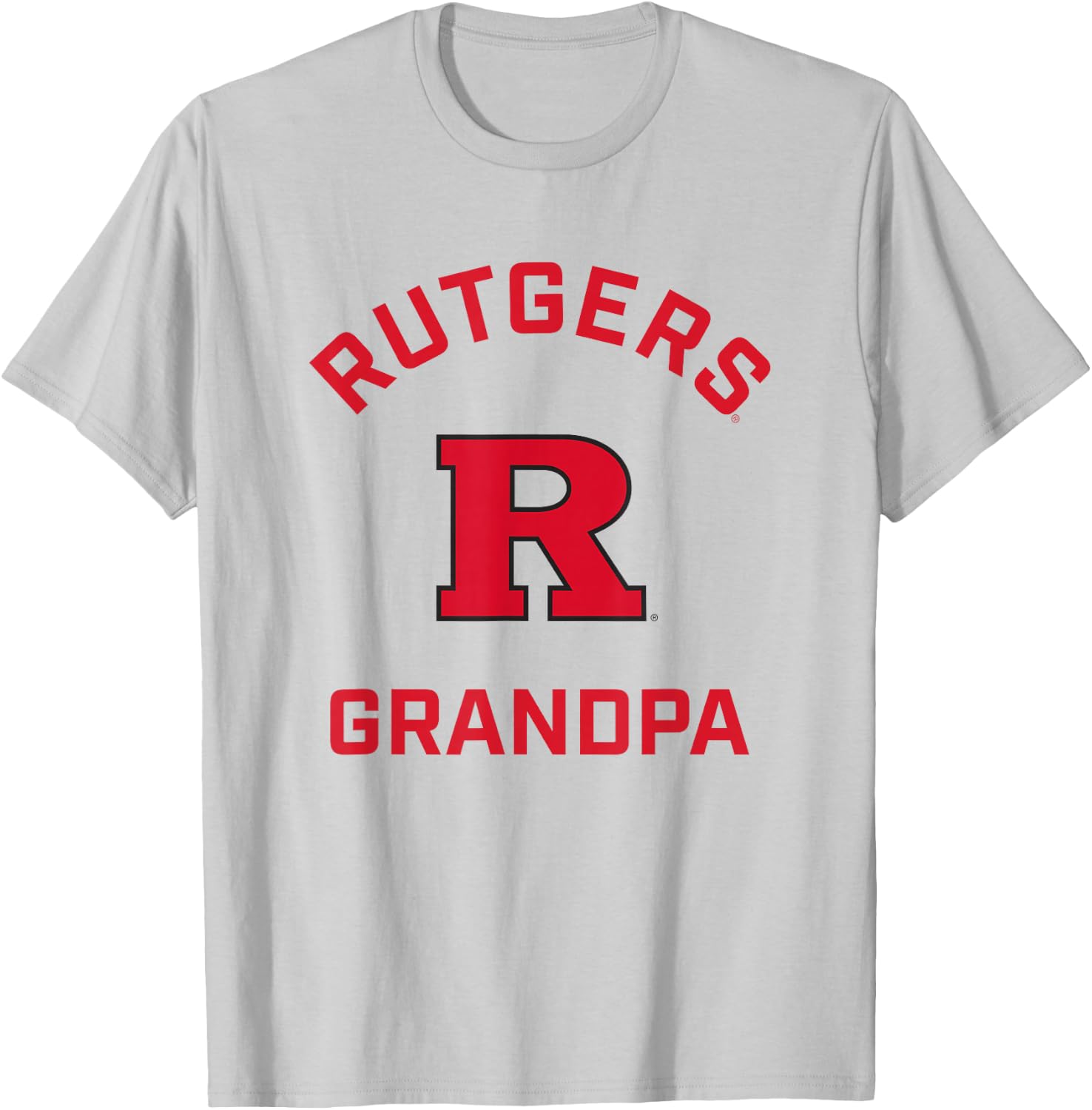 Rutgers University Scarlet Knights Arched Grandpa T-Shirt - T-Shirt | Ash