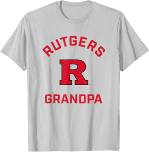 Rutgers University Scarlet Knights Arched Grandpa T-Shirt - T-Shirt | Ash