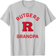 Rutgers University Scarlet Knights Arched Grandpa T-Shirt - T-Shirt | Ash