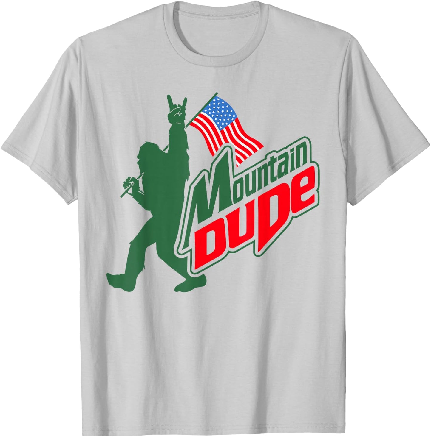 Mountain Dude Funny Bigfoot Sasquatch Hiking Gifts Men Women T-Shirt - T-Shirt | Ash