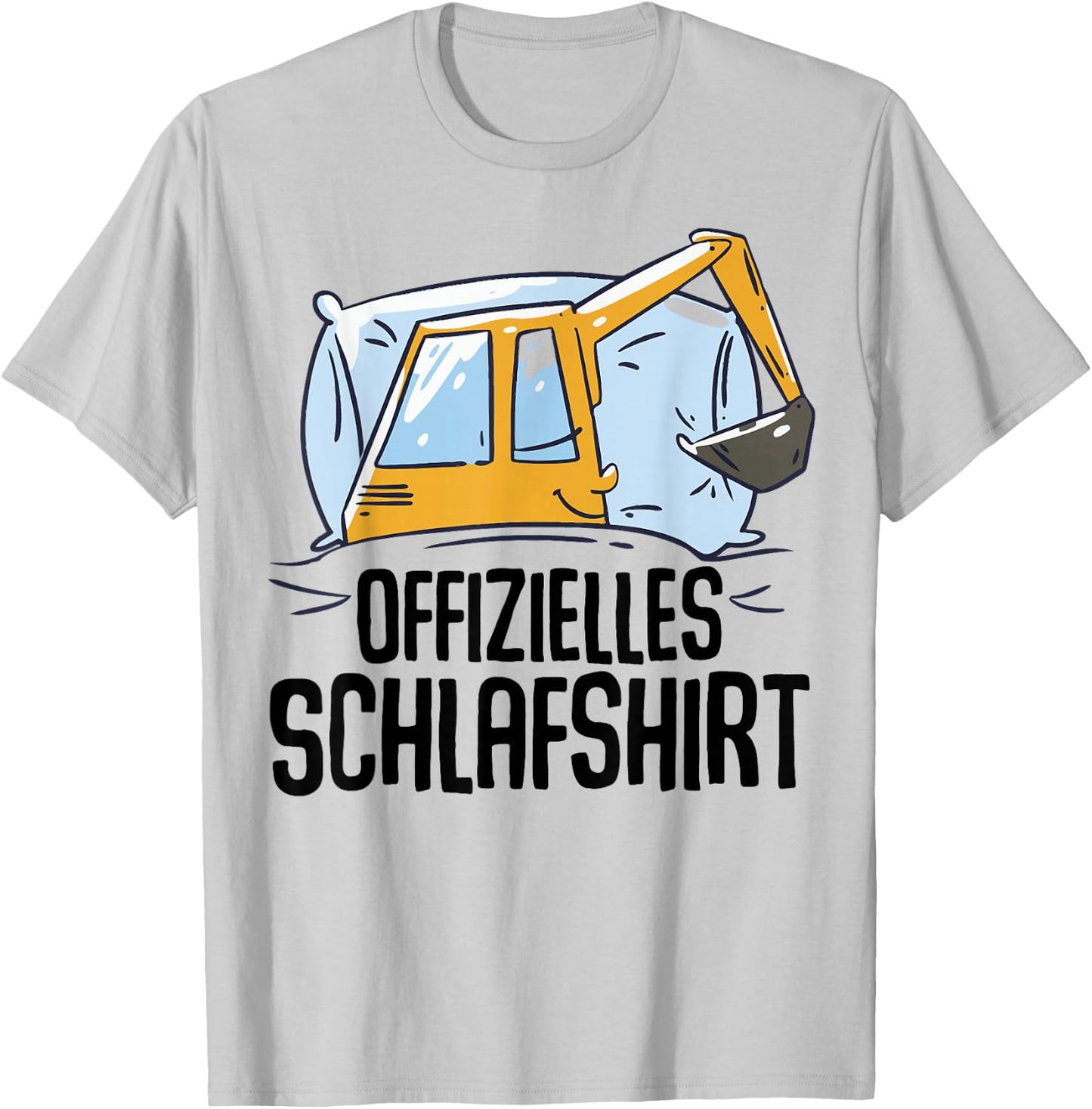 Bagger Offizielles Schlafshirt Schlafanzug Nachthemd Bagger T-Shirt - T-Shirt | Ash