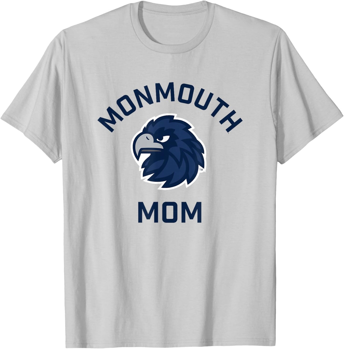 Monmouth University Hawks Arched Mom T-Shirt - T-Shirt | Ash