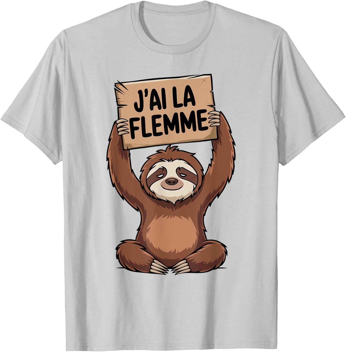 Lazy Funny Lazy Sleep I Have the Flemme , white, S T-Shirt - T-Shirt | Ash