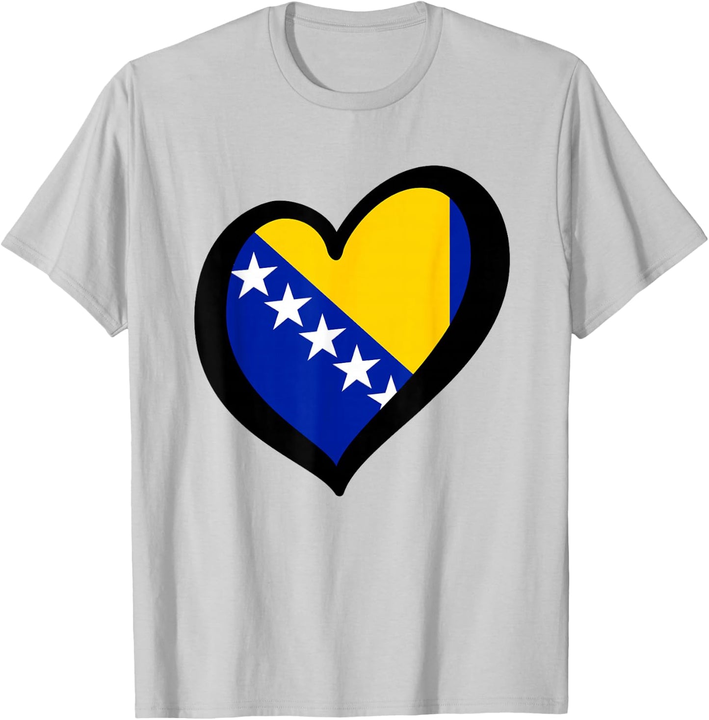 Bosnien Flagge Bosnische Farben Sarajevo Frauen Männer BIH T-Shirt - T-Shirt | Ash