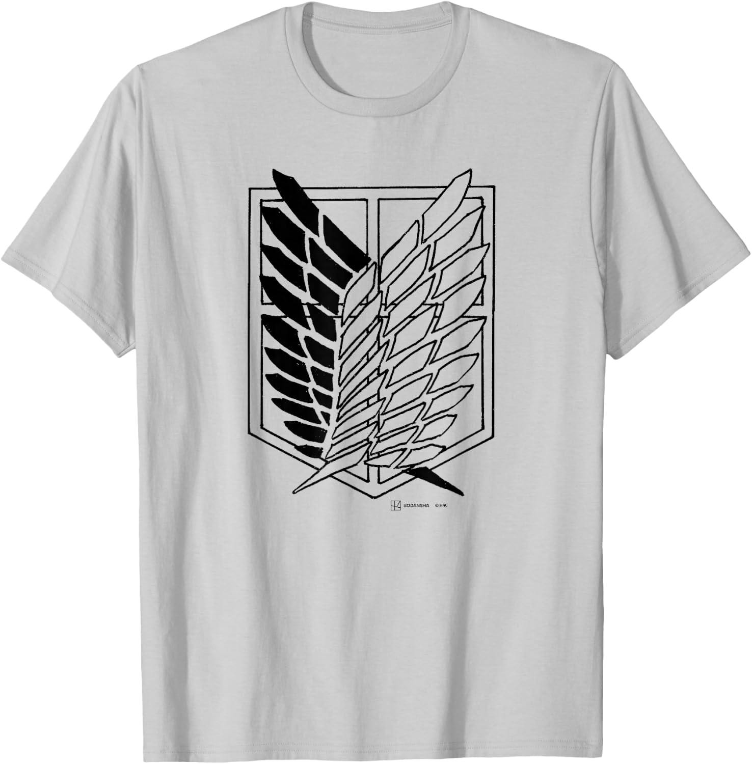 Attack on Titan Scout Regiment Survey Corps Logo , White T-Shirt - T-Shirt | Ash