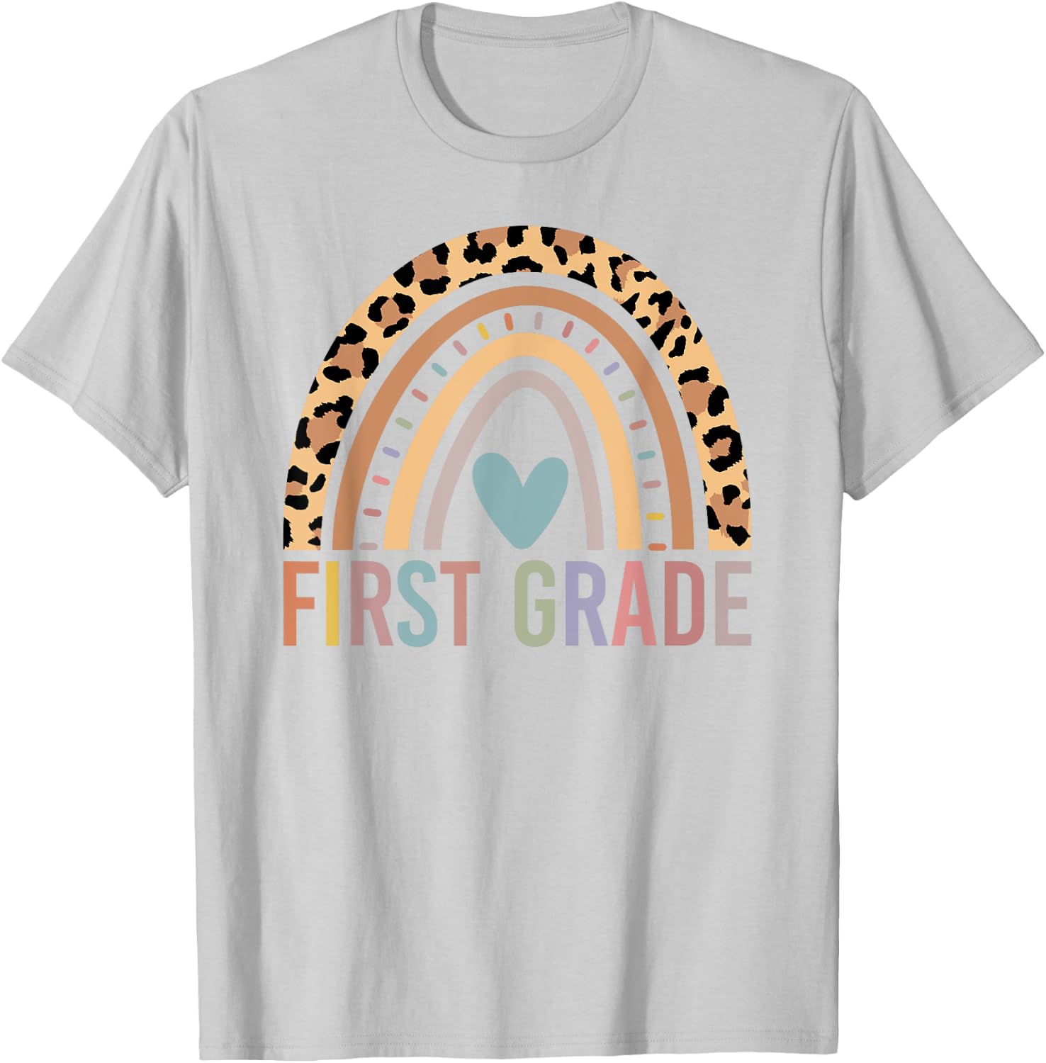 First Grade Rainbow Girls Boys Teacher Team 1st Grade Squad T-Shirt - T-Shirt | Ash