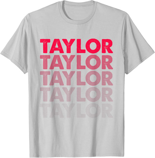 I Love Taylor Girls' First Name Vintage Taylor , White T-Shirt - T-Shirt | Ash