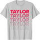 I Love Taylor Girls' First Name Vintage Taylor , White T-Shirt - T-Shirt | Ash