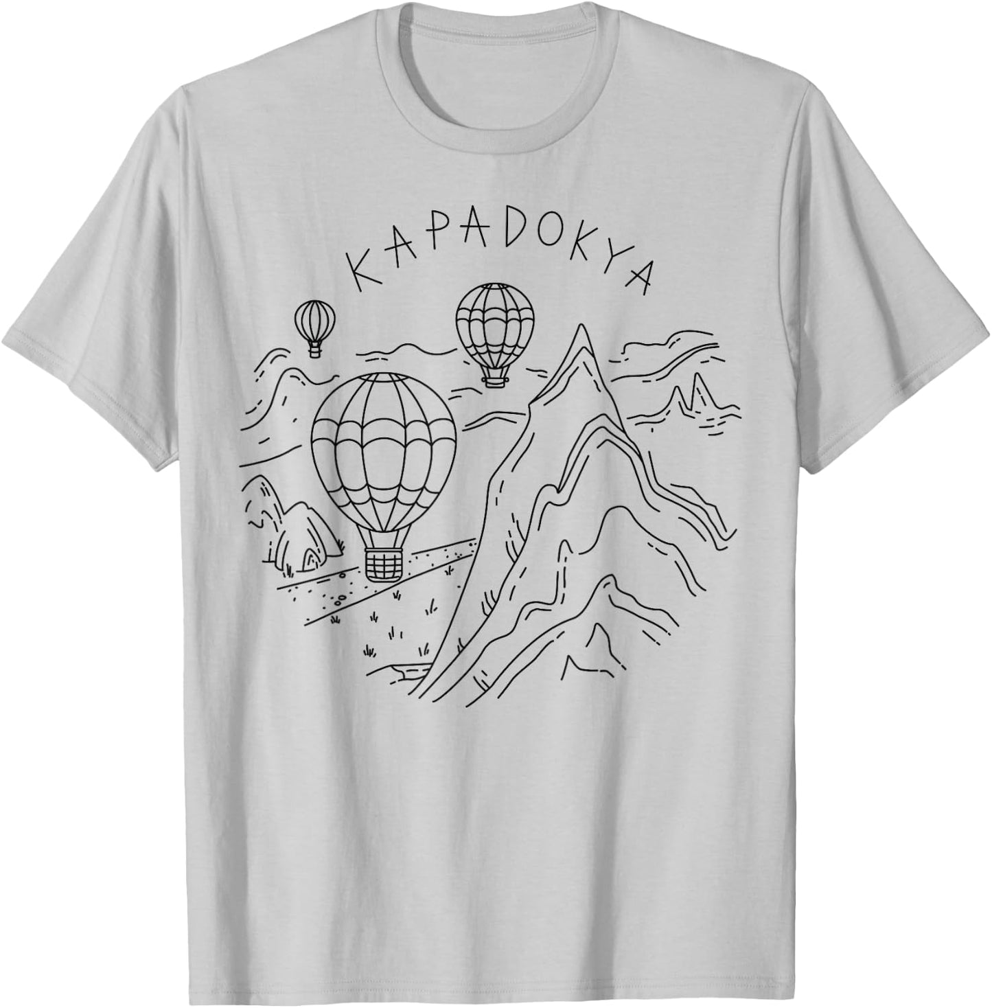 Travel Europe Asia Cappadocia Turkey Turkish Beach Vacation T-Shirt - T-Shirt | Ash