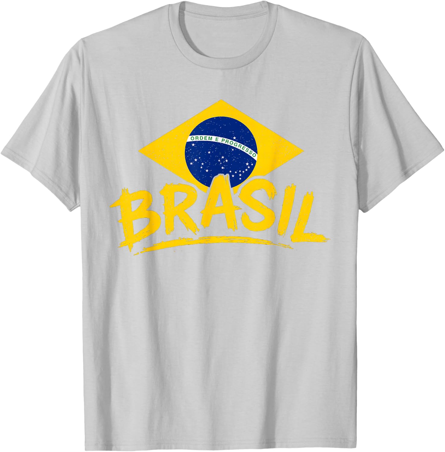 Brasil Flag Symbol Brazilian Pride T-Shirt - T-Shirt | Ash