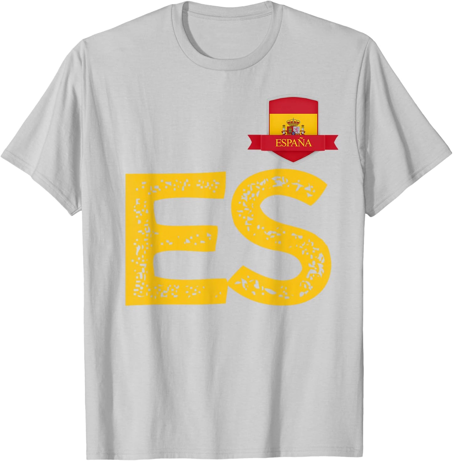 Spanien España Menschenflagge Buchstaben E und S Spanien España T-Shirt - T-Shirt | Ash