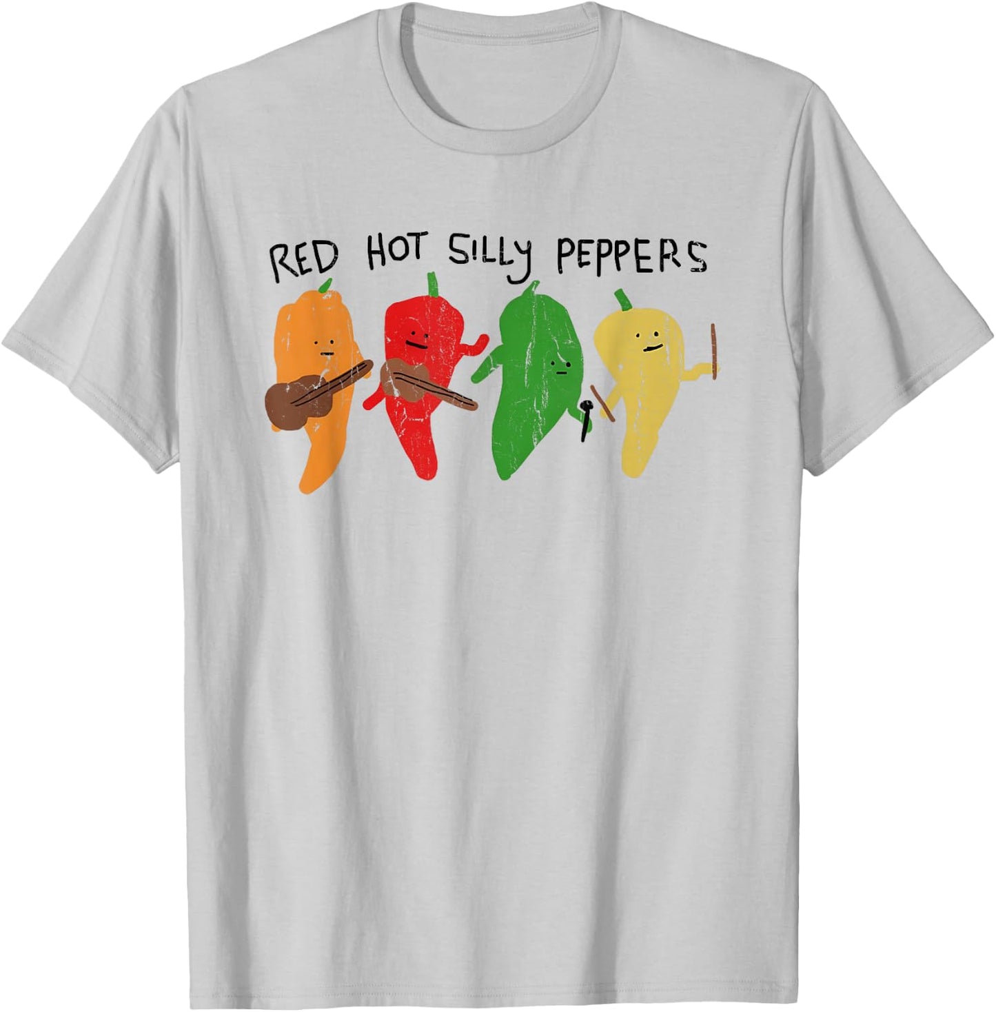 Red Hot Silly Peppers, Meme Funny, Cartoon Silly T-Shirt - T-Shirt | Ash