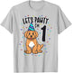 Let's Pawty I'm 1 Goldendoodle Dog 1st Birthday Party T-Shirt - T-Shirt | Ash