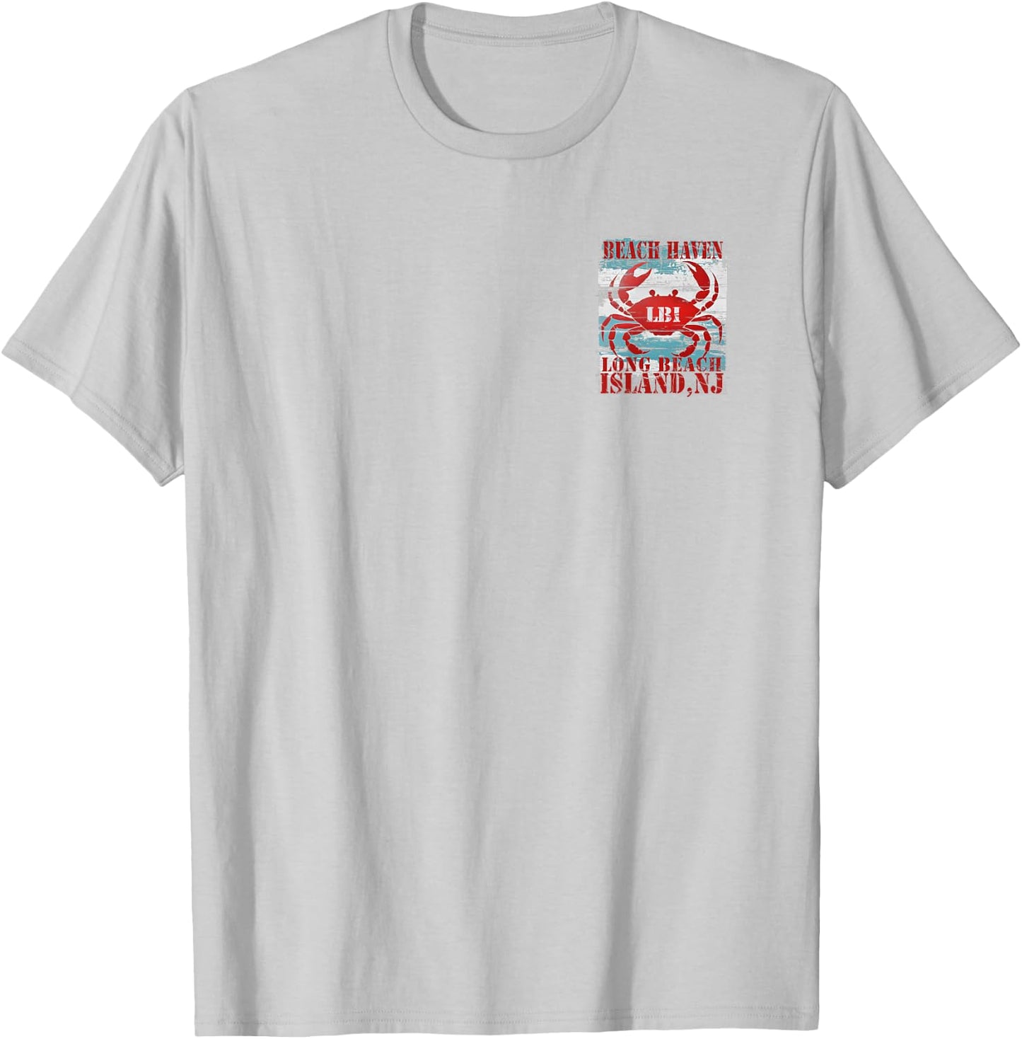 BEACH HAVEN Long Beach Island NJ Nautical Coastal Crab T-Shirt - T-Shirt | Ash