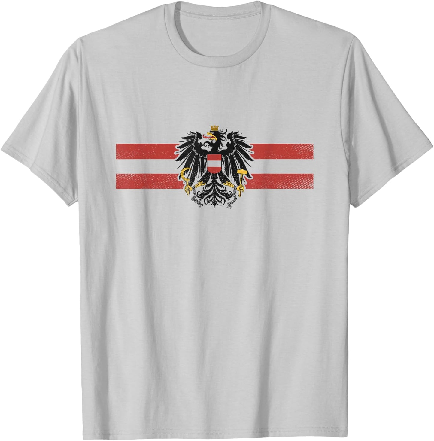 Austrian Coat of Arms Eagle Austrian Flag Austria , White T-Shirt - T-Shirt | Ash
