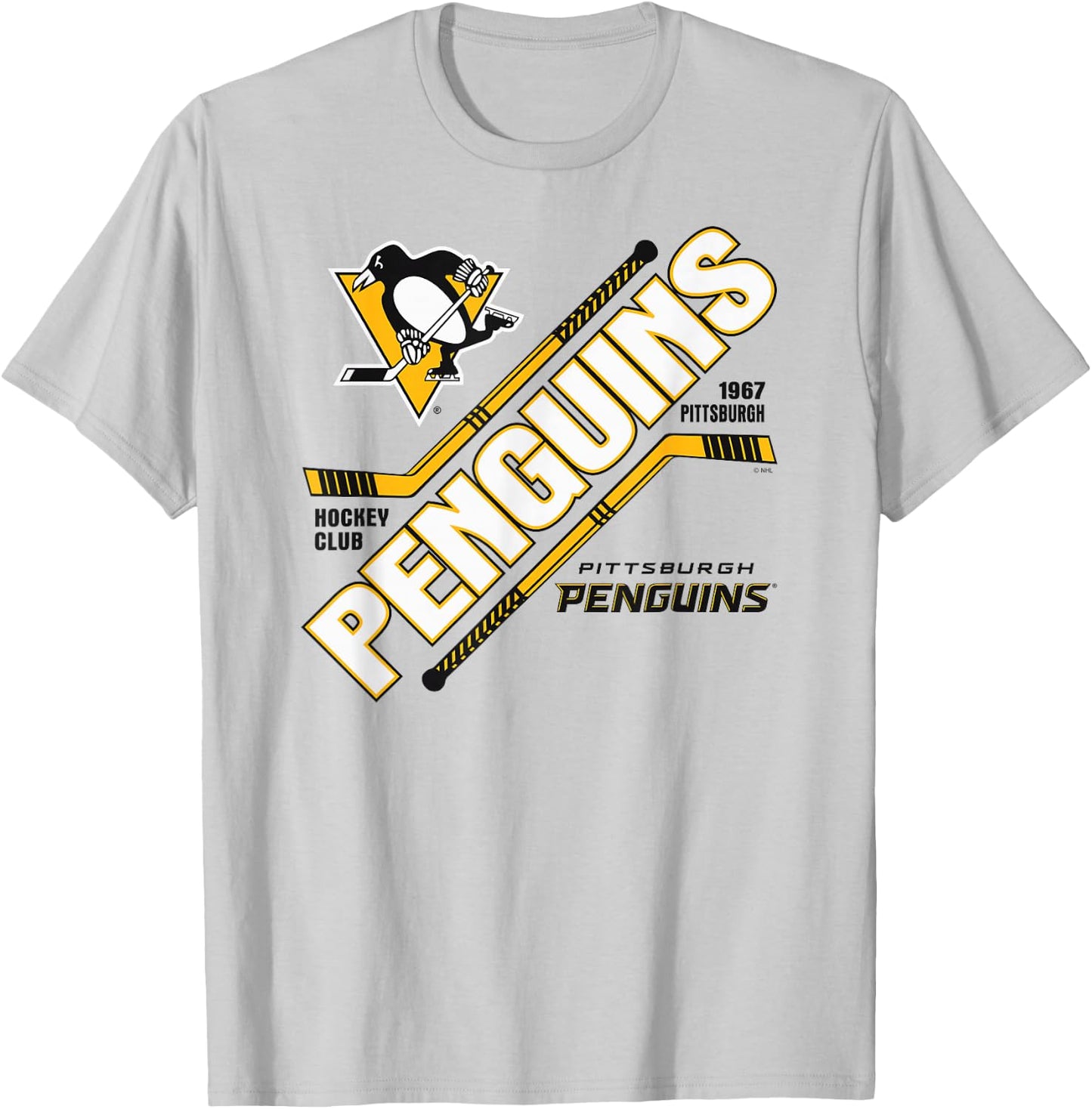 Pittsburgh Penguins Force Gray Officially Licensed T-Shirt - T-Shirt | Ash