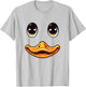 Duck Costume Face Cute Birthday Funny Duck T-Shirt - T-Shirt | Ash