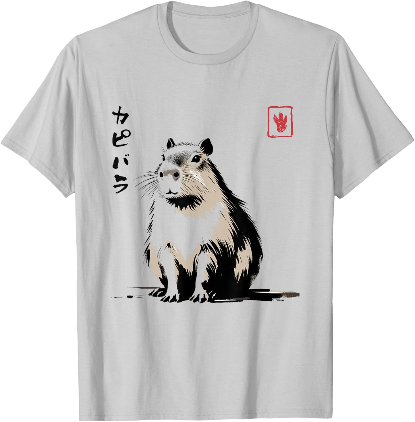 Kawaii Capybara Anime Japanese Streetwear Funny Capybara , White T-Shirt - T-Shirt | Ash