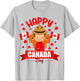 Happy Canada day Flag boys girls kids Toddler Canadian Pride T-Shirt - T-Shirt | Ash