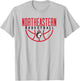 Northeastern University NEU Huskies Basketball Arch T-Shirt - T-Shirt | Ash