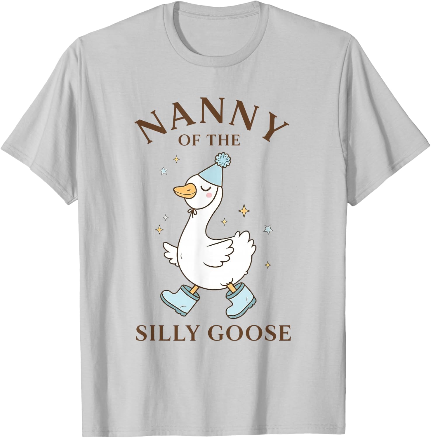 Nanny of The Silly Goose Birthday Family 1st Birthday T-Shirt - T-Shirt | Ash