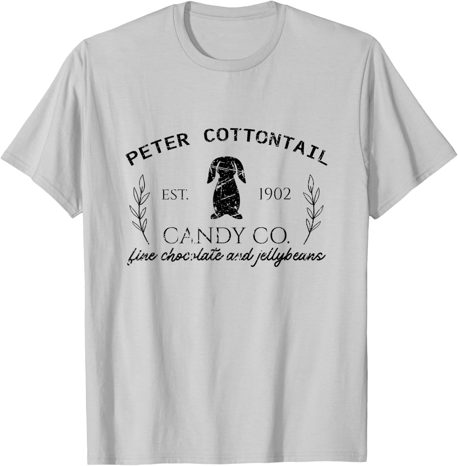 Peter Cottontail Candy Co. Vintage Fun Spring Easter T-Shirt - T-Shirt | Ash