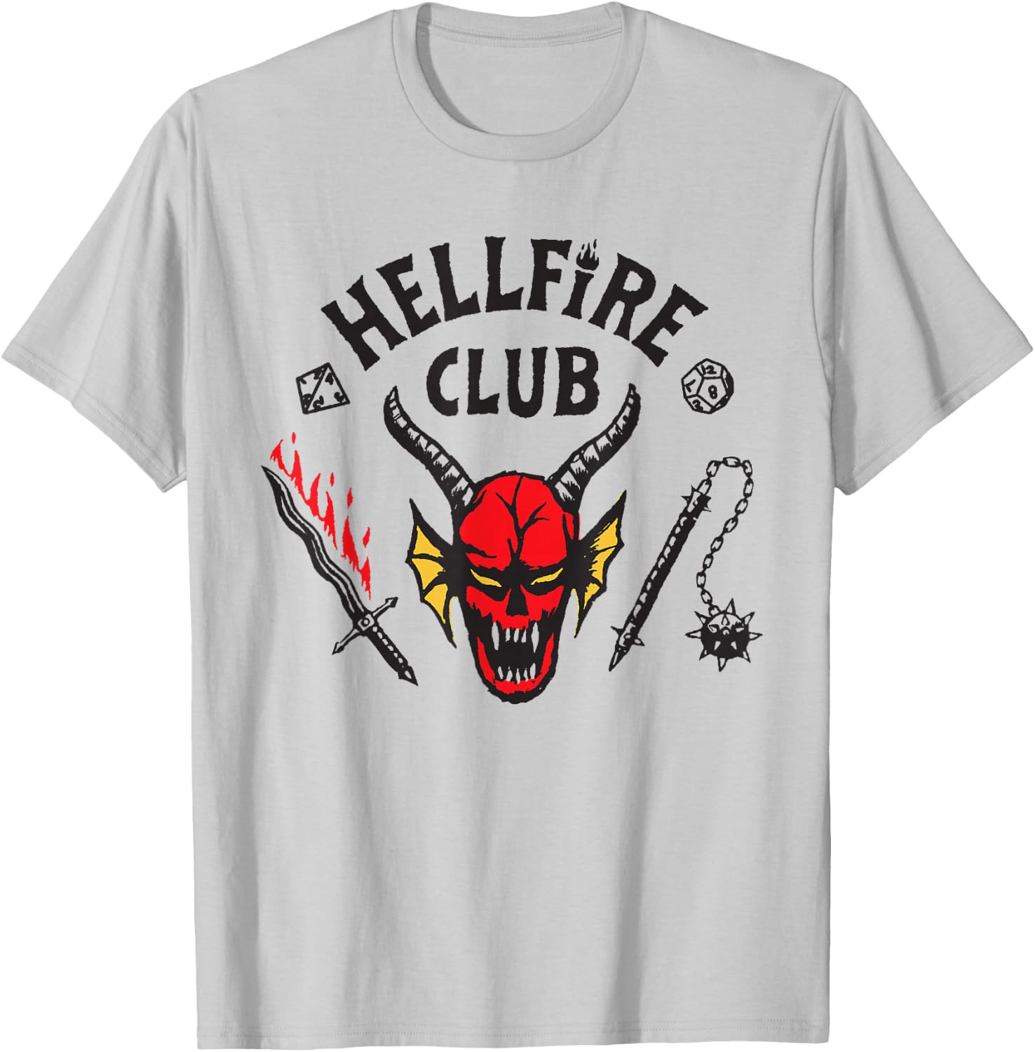 Stranger Things Hellfire Logo T-Shirt - T-Shirt | Ash