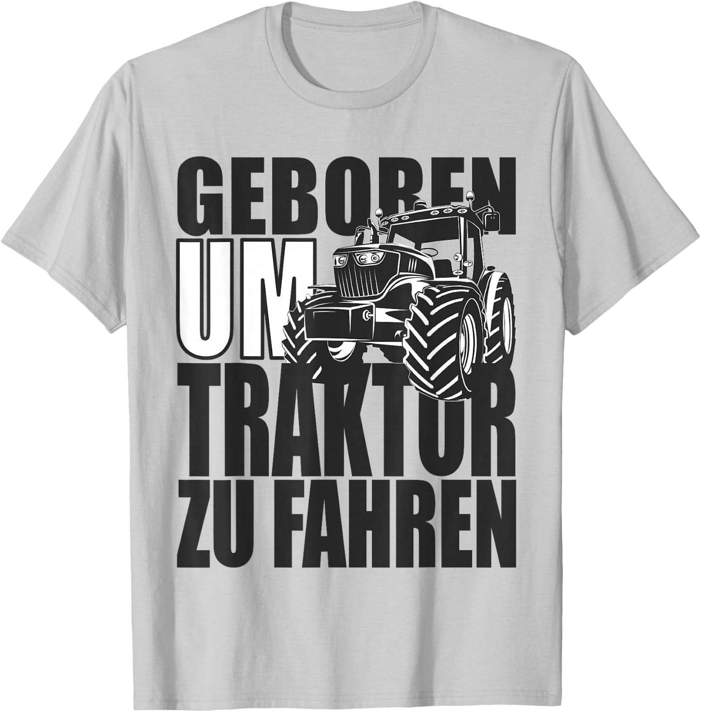 ApiDesign Traktor Traktorfahrer Landwirt Agrarfan Traktorliebhaber Grau Klein U-Ausschnitt Kurzarm T-Shirt - T-Shirt | Ash