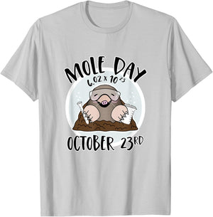 October 23rd National Mole Day Avogadro's Number T-Shirt - T-Shirt | Ash