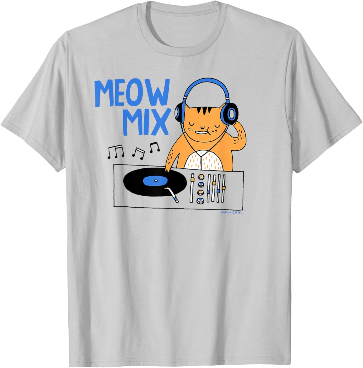 Gemma Correll Meow Mix T-Shirt - T-Shirt | Ash