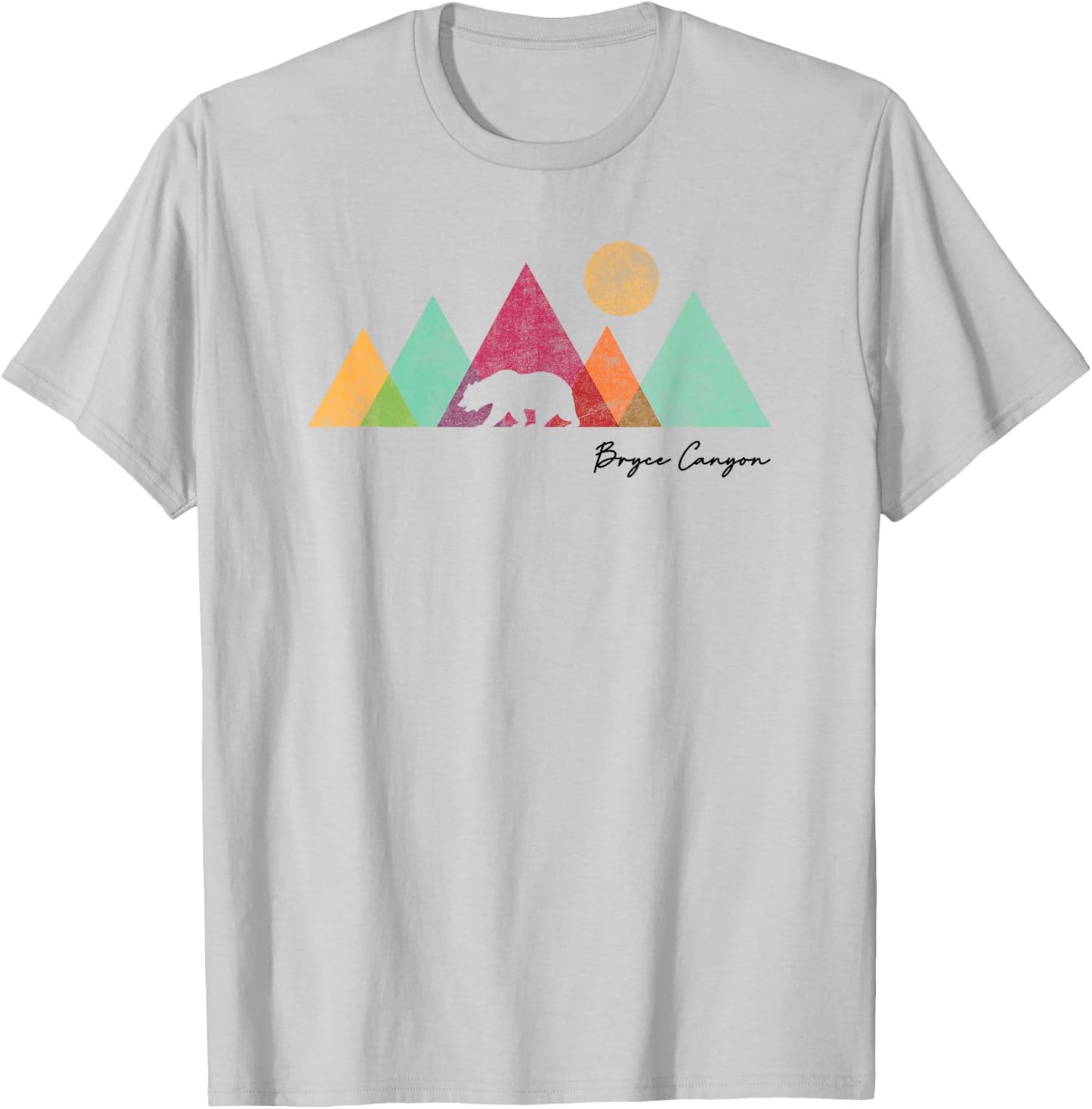 Bryce Canyon Souvenir Colorful Bear Mountain National Park T-Shirt - T-Shirt | Ash