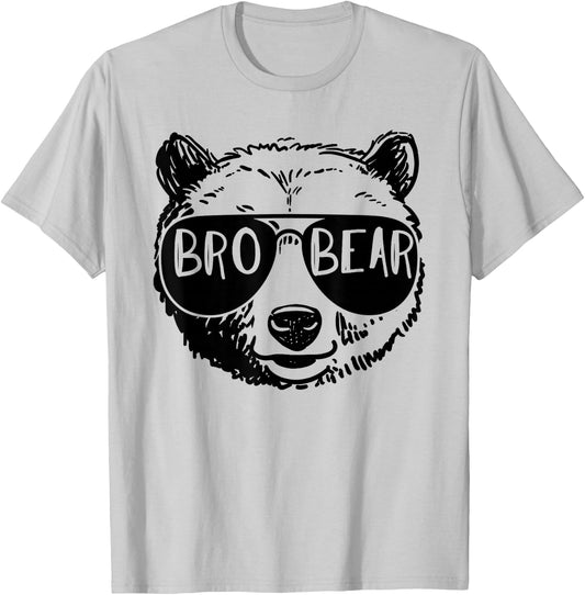 Brother Bear Face Sunglasses Leopard Print Father's Day T-Shirt - T-Shirt | Ash