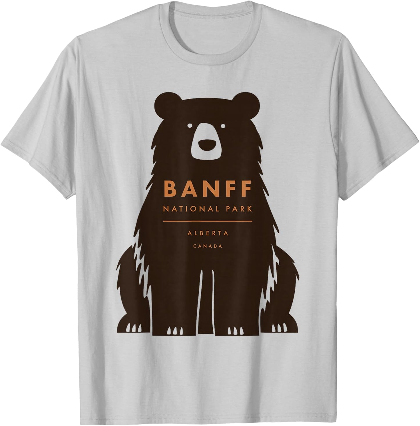 Banff National Park Alberta Canada Retro Vintage Bear T-Shirt - T-Shirt | Ash