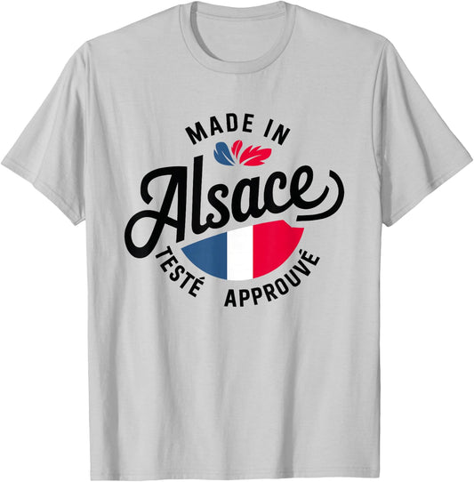 Made In Alsace Tested Approved Alsatian Humor Alsatian , white, S T-Shirt - T-Shirt | Ash